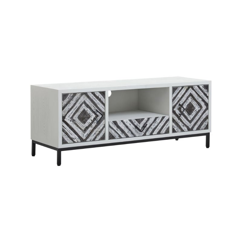 El Paso White Frame Media Unit