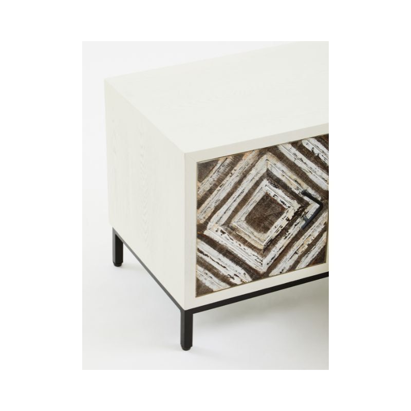 El Paso White Frame Media Unit