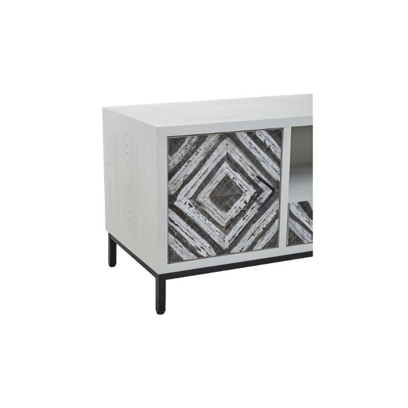 El Paso White Frame Media Unit