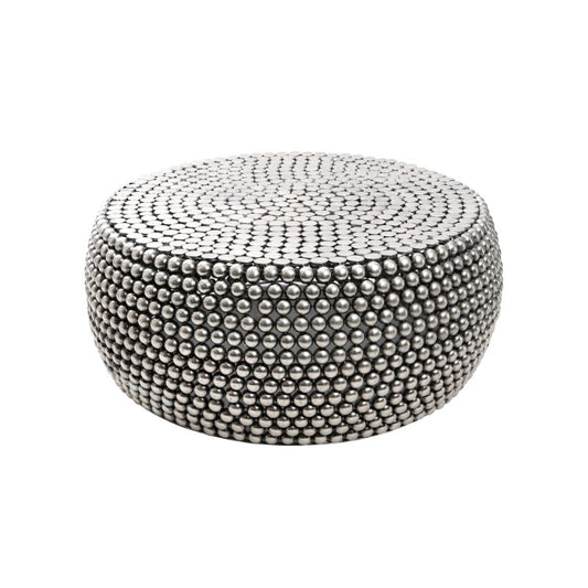 Giulia Silver Finish Beaded Coffee Table