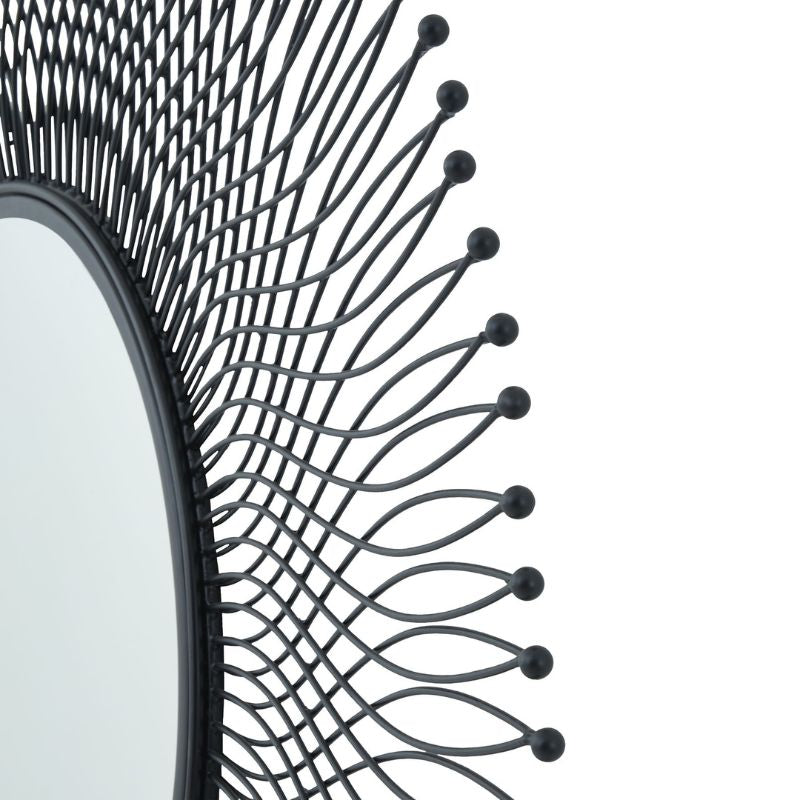 La Paz Black Large Wire Mirror