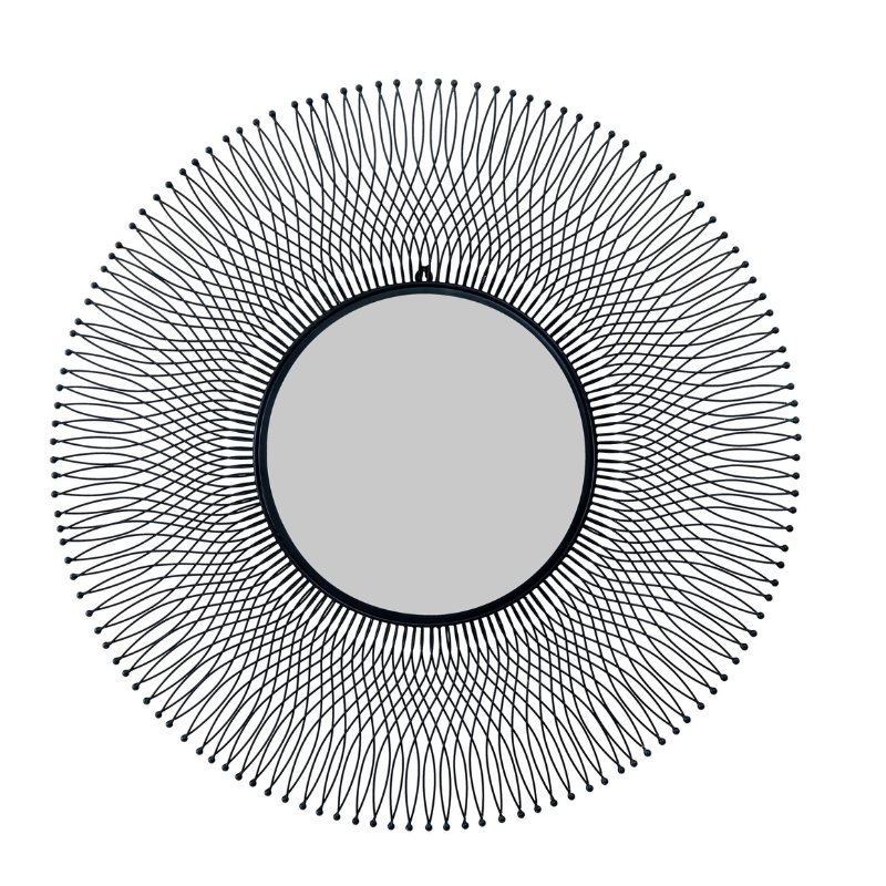 La Paz Black Large Wire Mirror