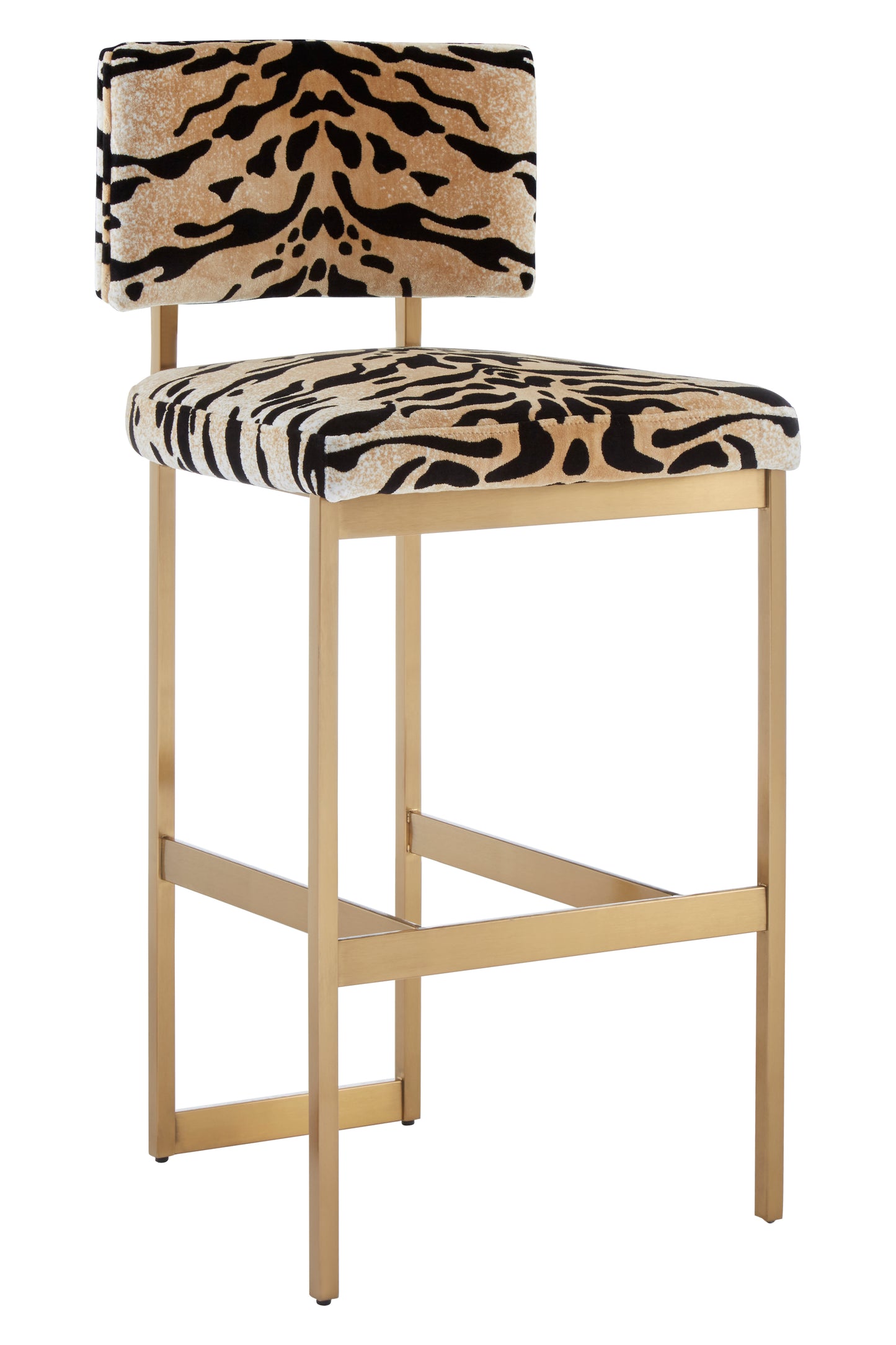 Nyla Tiger Print Bar Stool