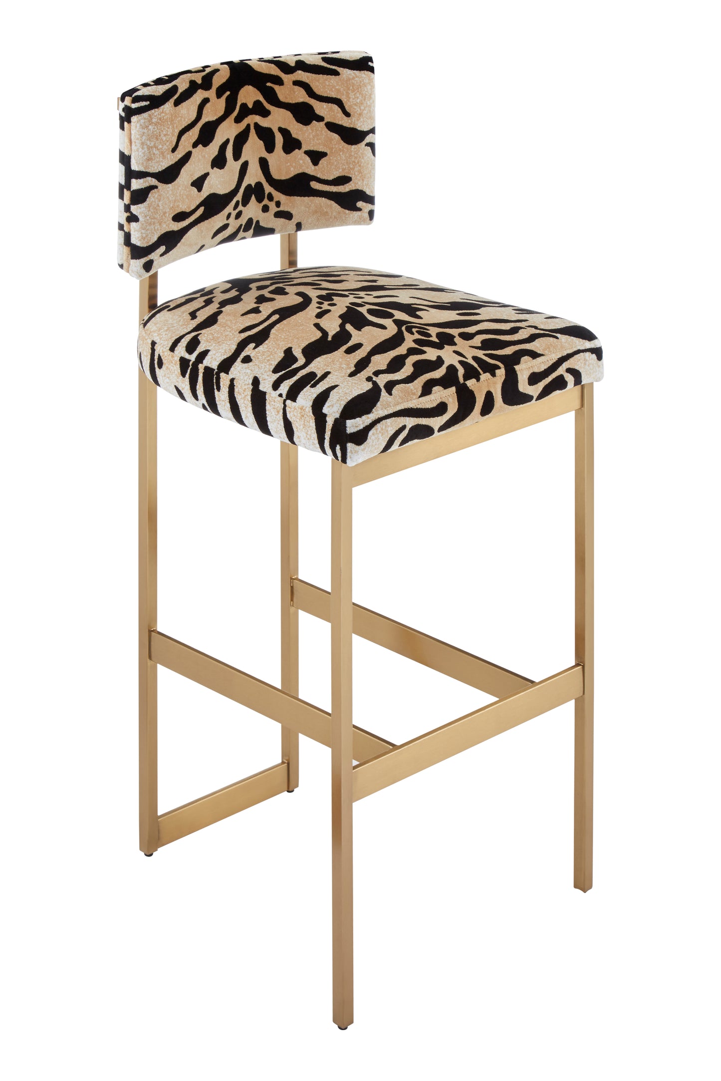 Nyla Tiger Print Bar Stool