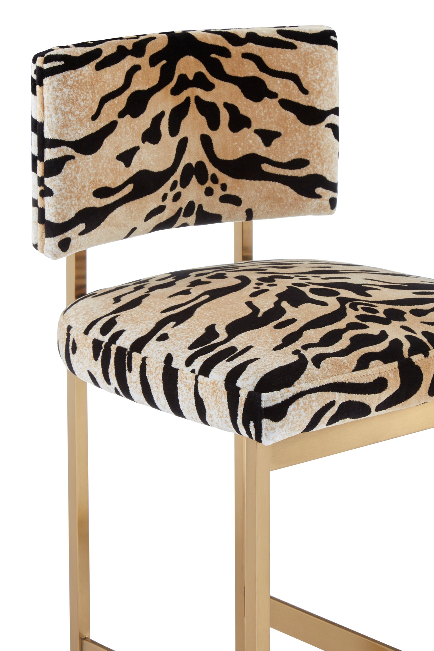 Nyla Tiger Print Bar Stool