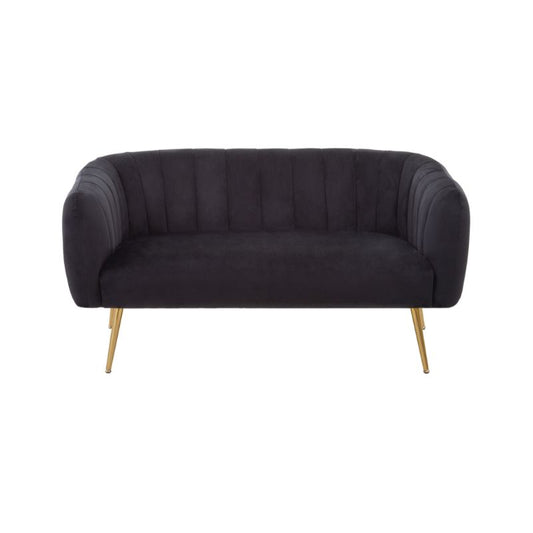 Ophelia Black Luxe Velvet Sofa