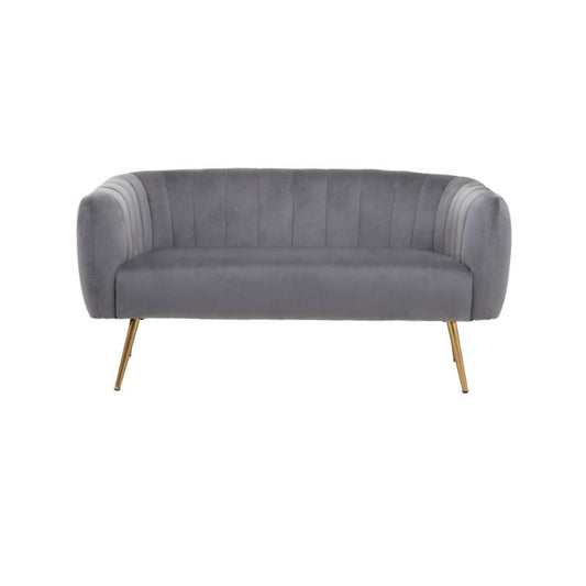 Ophelia Grey Luxe Velvet Sofa