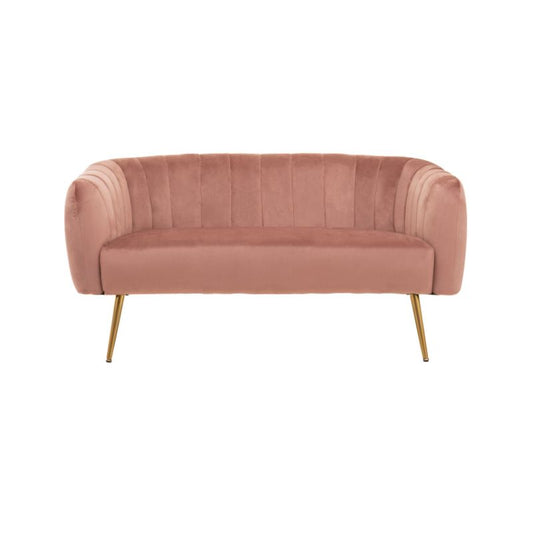 Ophelia Pink Luxe Velvet Sofa