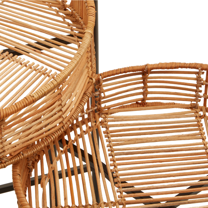 Rylee Set of 2 Natural Rattan Side Table