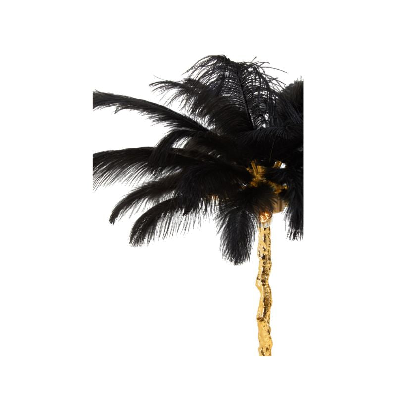 Octavia Ostrich Feather Table Lamp Black